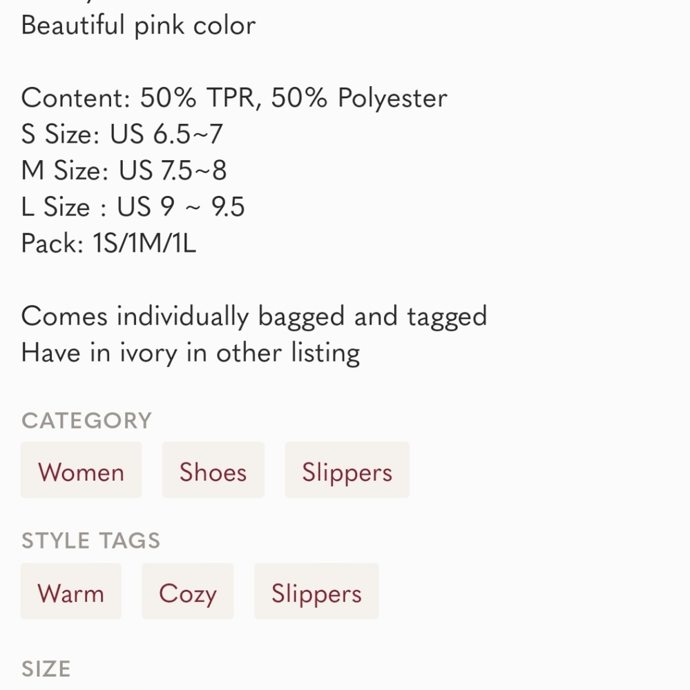 Pink Fuzzy slippers - Picture 6 of 6